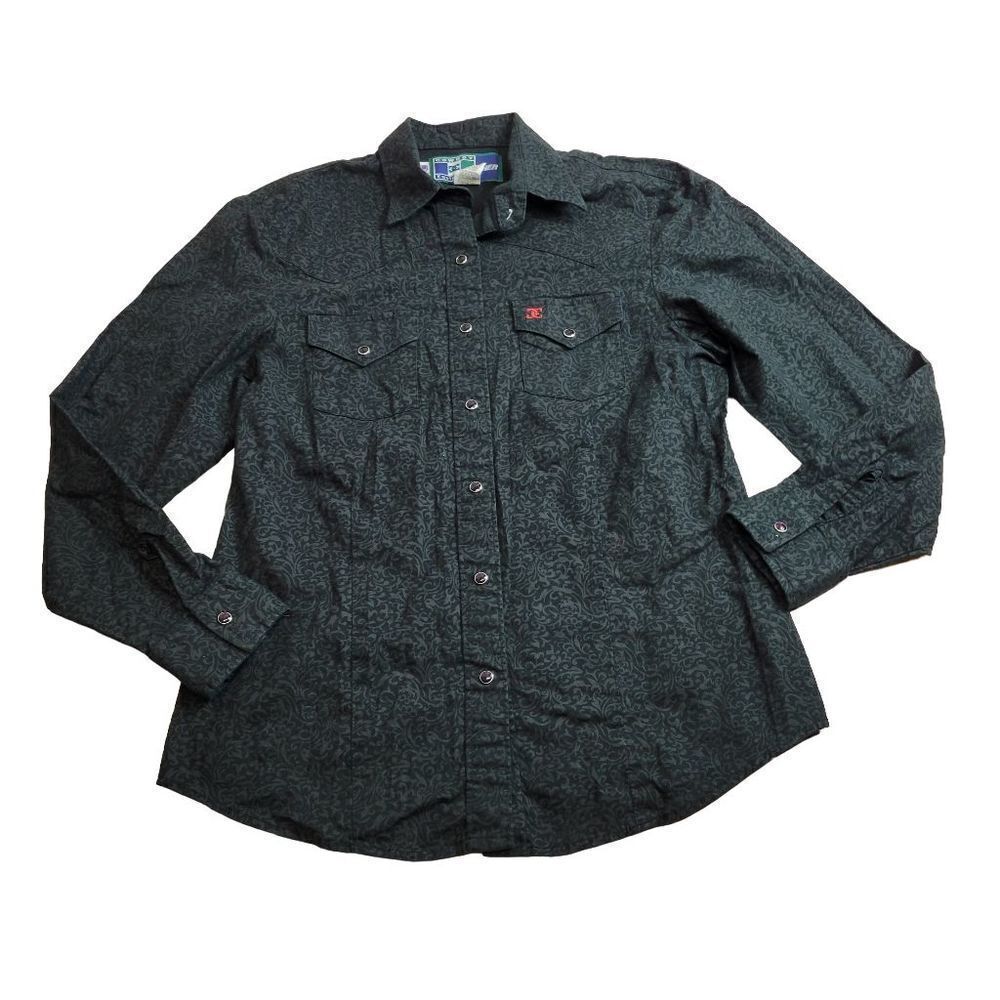 Cowboy Equipment for her western snap-down shirt M